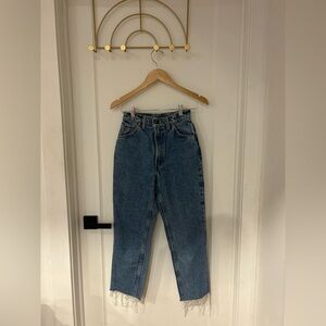 VINTAGE ORANGE TAG Levi's Blue High Rise Jeans Classic Denim